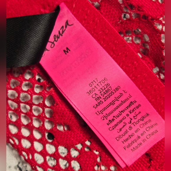 La Senza Red Lace Longline Bralette Underwire Sheer Size M - Picture 13 of 13